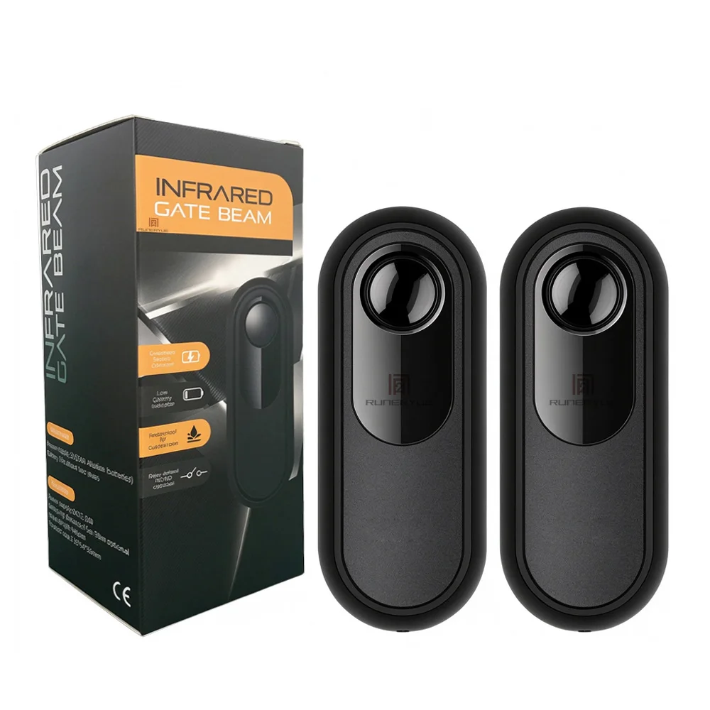 New HS-A001 Wireless 15m Waterproof Battery Operated Infrared Safety Photocell Beam Sensor for Outdoor Automatic Sliding Opener
