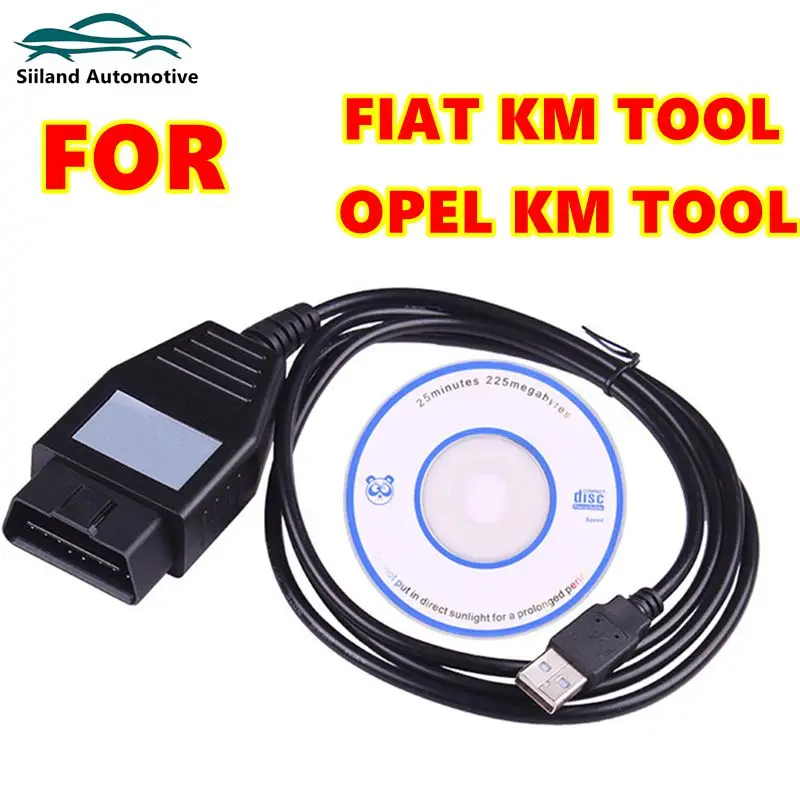 for OPEL for FIAT KM Tool Car Mileage Tool Programmer For FIAT KM Tool Car OBD2 Cable OBD2 Interface