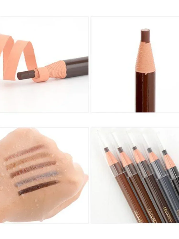 Korean Eyebrow Pencil Lating Waterproof Non-smudge Eye Brow Pen Genuine Women Wood Hard Core Wood Eyebrow Pencil Eyebrow Pen