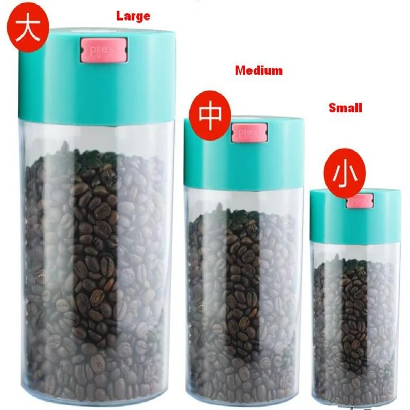 

FeiC 1pc Vacuum Fresh Preservation coffee beans powder canister sealed cans Large/Medium/Small size