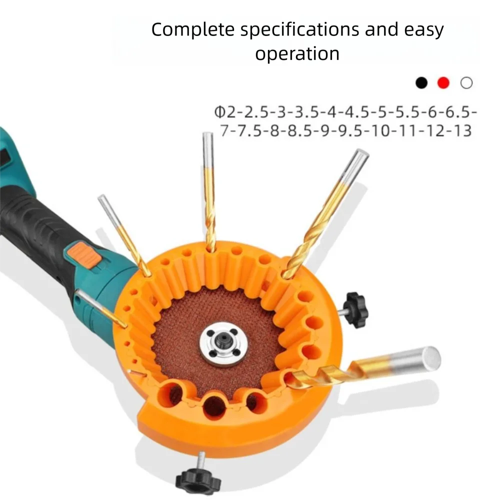 Drill Bit Grinding Sharpener Multipurpose For 2-13mm Drill Bits Polishing Grinding Tool 125mm Angle Grinder Powered Tool Parts