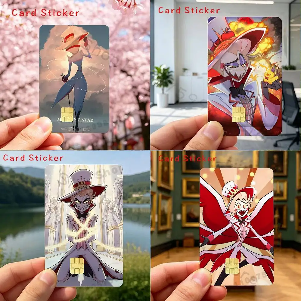 Cartoon Lucifer Morningstar Holographic Laser Shinny Film Skin Cover Sticker for Debit Credit Card Bank Card