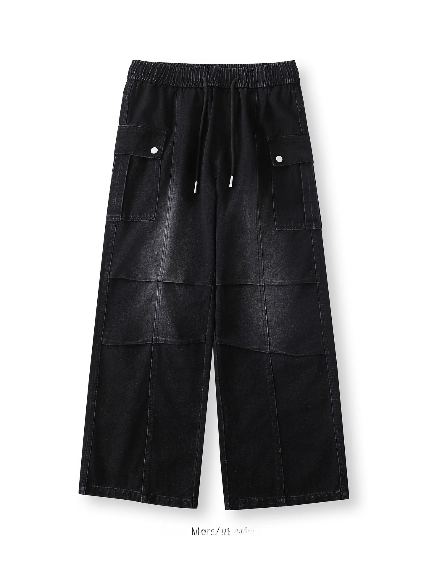 

Свободные повседневные винтажные плиссированные джинсы в японском стиле с большими карманами, молодежные, модные, из смесового хлопка и полиэстера, для подростков