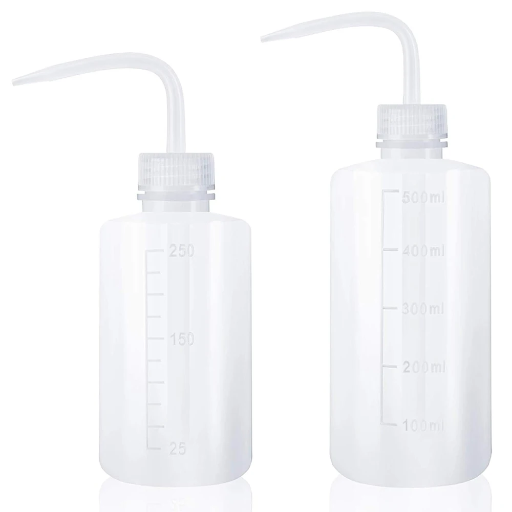 Butelka do nawadniania 250/500ml roślina doniczkowa butelka z konewka wodą plastikowa butelka do płukania rzęs do mycia oczu w laboratorium tatuażu