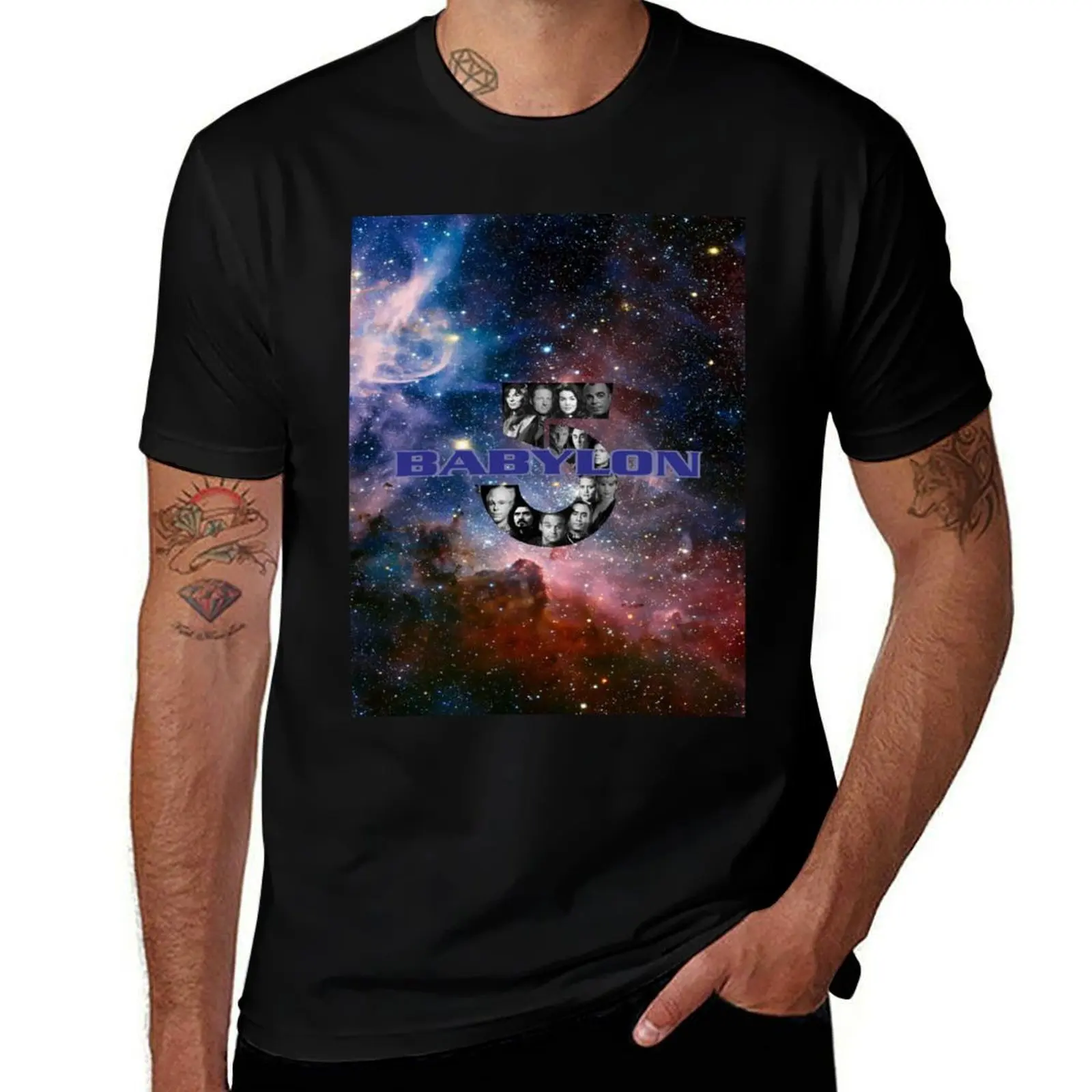 Babylon 5 T-Shirt Worker Basic Short Sleeve Tee