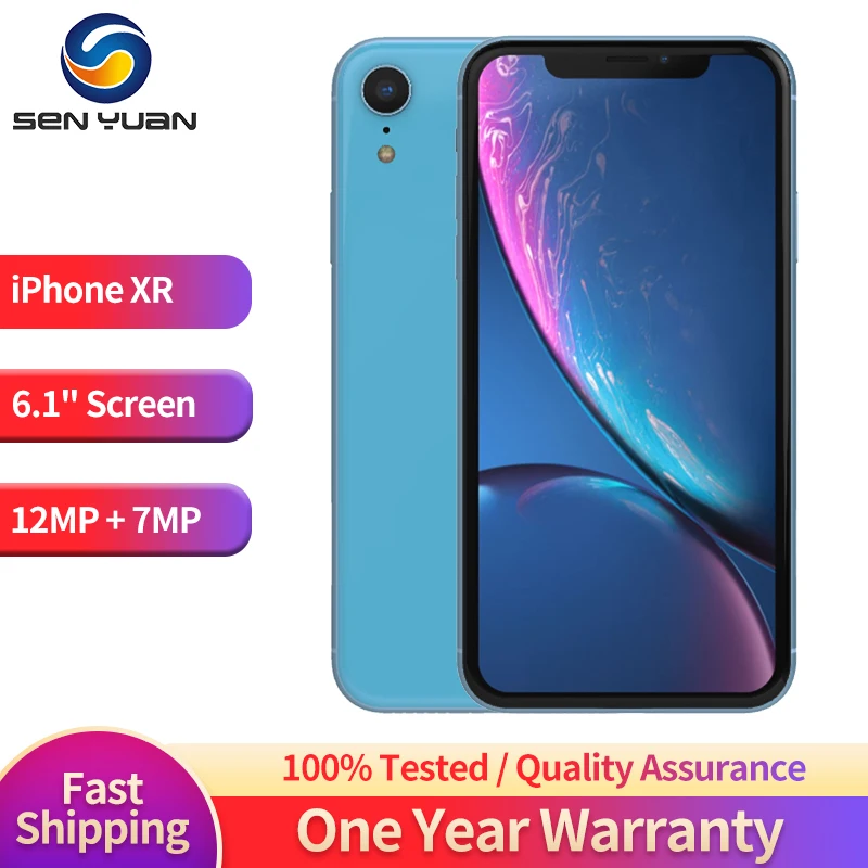 Apple-teléfono inteligente iPhone XR Original, Smartphone con pantalla de 6,1 pulgadas, 3GB de RAM, 64GB/128GB/256GB, A12 Bionic, 4G LTE, Hexa Core, IOS, identificación facial, NFC, XR