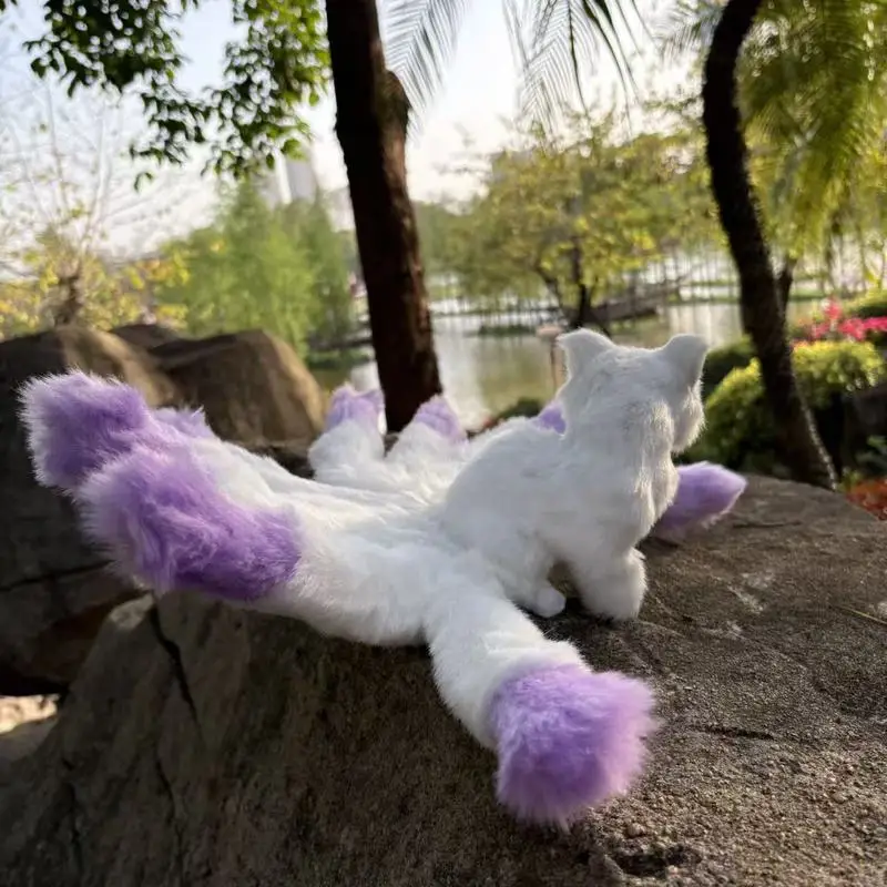 다채로운 구미호 인형 사실적인 동물 모델 귀여운 애완동물 장식 자동차 집 정원용 이상적인 선물 아이템