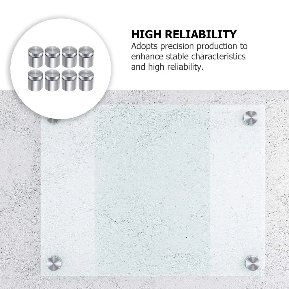 

8pcs Stainless Steel Sign Standoff Nail Brushed Finish Rustproof For Advertising Signs Billboards Stores Offices Homes Art