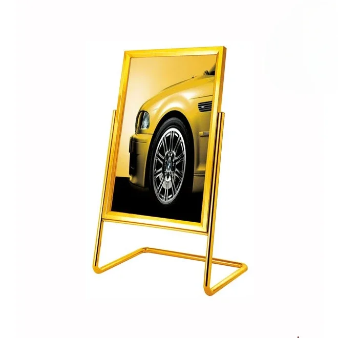 

Stainless steel sign advertising stand Titanium vertical welcome sign