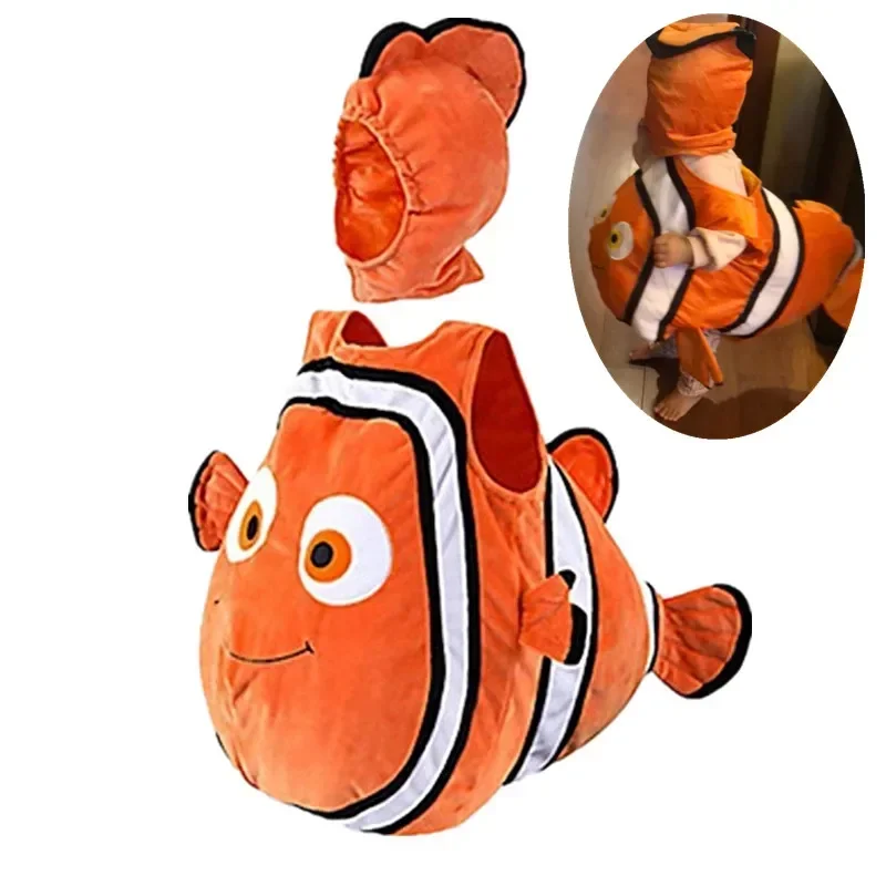 Child Anime Clown Fish Moni Cosplay Costume Cute Kids Costume Halloween /Christmas Carnival Baby Party Funny Show Selling