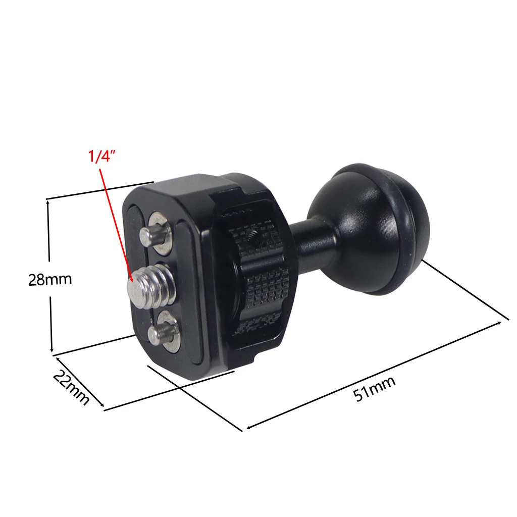 20mm Kugelkopf-Klemmhalterungsadapter mit 1/4'- und 3/8'-Schraube, ARRI-Positionierungsstift für DSLR-Kamera-Rig, Magic Arm, Monitor- und Lichthalterung – Detail 18