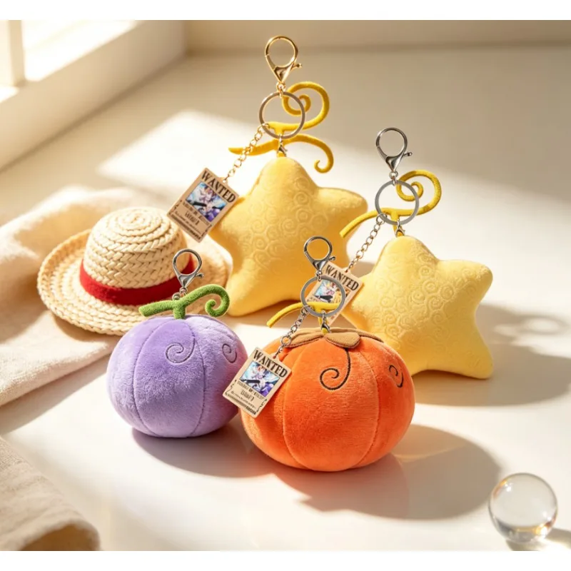 New One Piece Luffy Devil Fruit Cartoon Two-Dimensional Joker Toy Keychain Creative Animation Peripheral Backpack Pendant toys