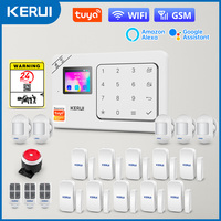KERUI Home Alarm Kit Wireless WiFi GSM Anti-Theft with Touch Screen Tuya Smart Life App Alarm System for Security Protection