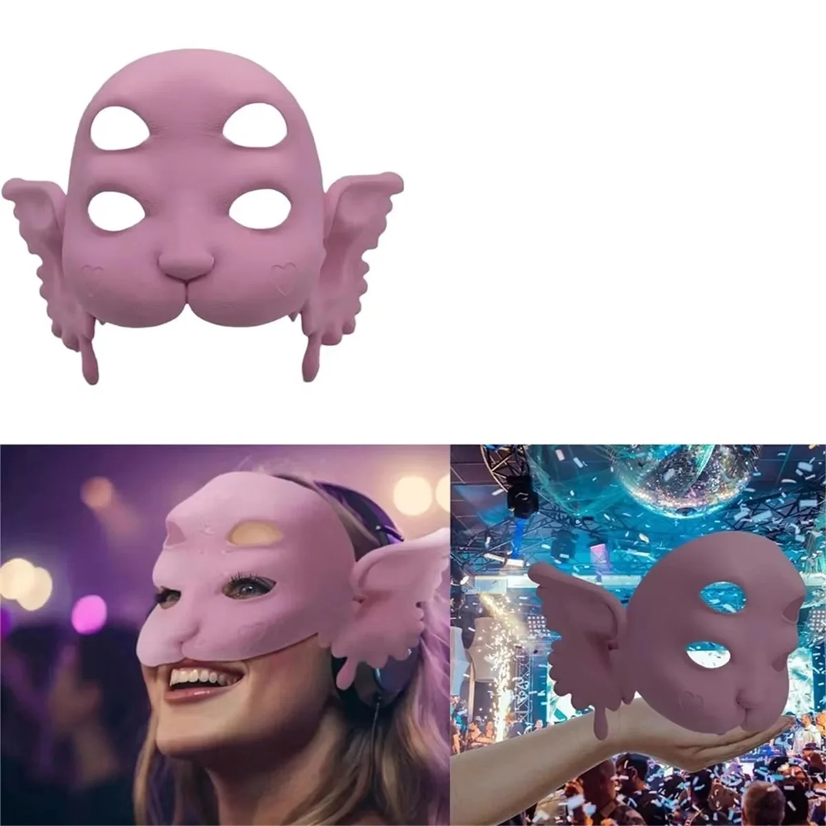 3D Printed Crying Baby Mask Latex DIY Melanies Martinezs Mask Pink MASK Accessory Cosplay Costume Masks