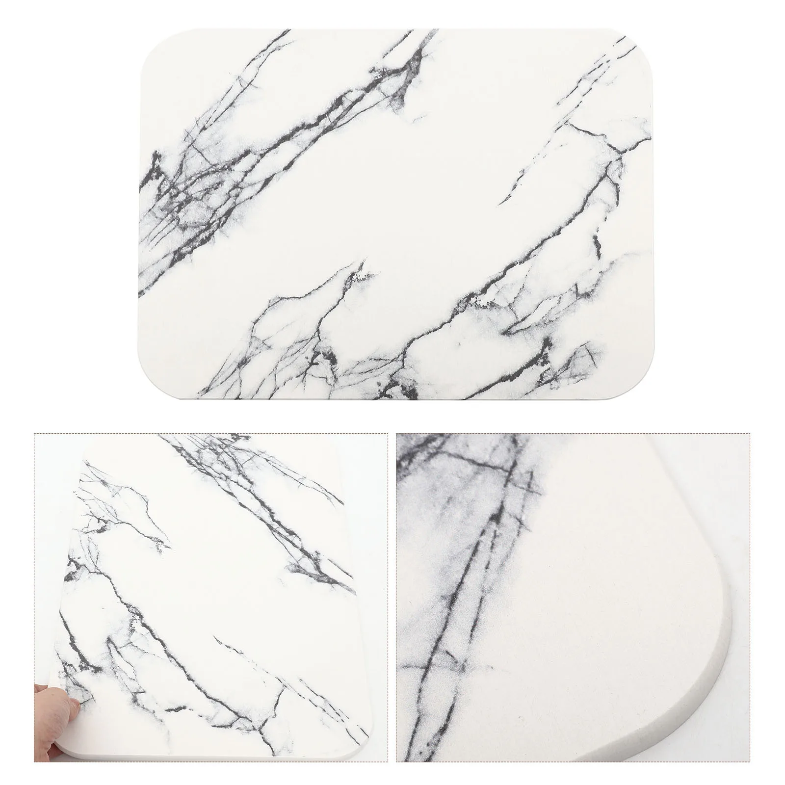 

Kitchen Floor Rug Marble Mat Non-Slip Water Absorption Bathroom Door Soft Washable Entryway