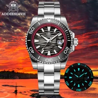 ADDIESDIVE Reloj analógico de lujo para hombre BGW9 Bisel de cerámica luminosa Reloj de buceo para hombre Reloj de cuarzo de 200 m Pulsera de acero inoxidable