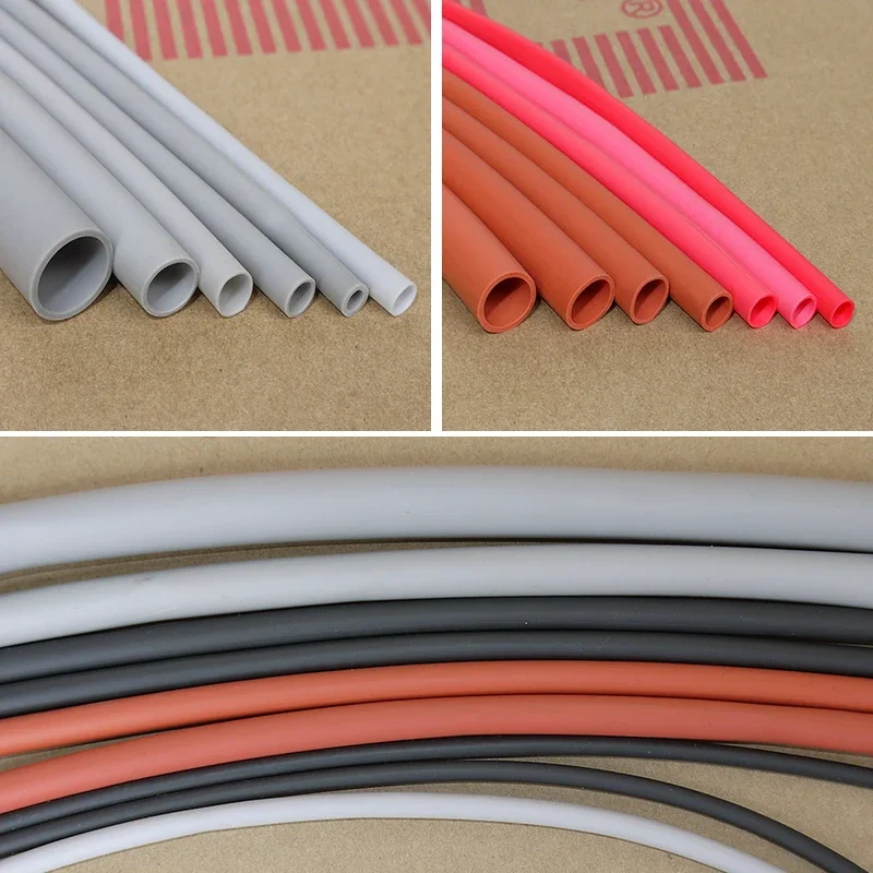 1meter Soft Silicone Heat Shrink Tube Diameter 0.8mm ~ 8mm Cable Sleeve Elastic Insulated Wire Wrap Line Protect