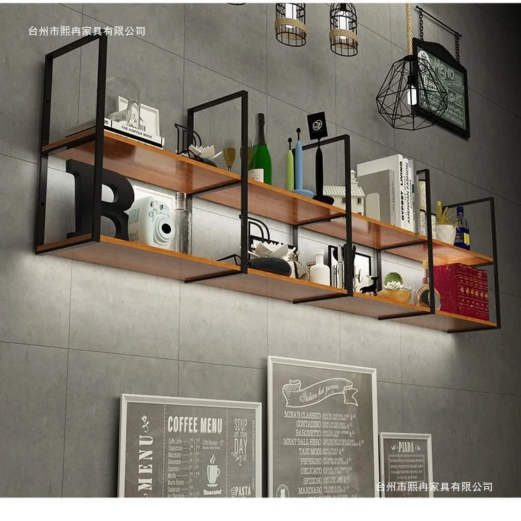 Wall-mounted wine cabinet, simple modern restaurant, hotel wall-mounted wine rack, living room multi-layer wall-mounted rack