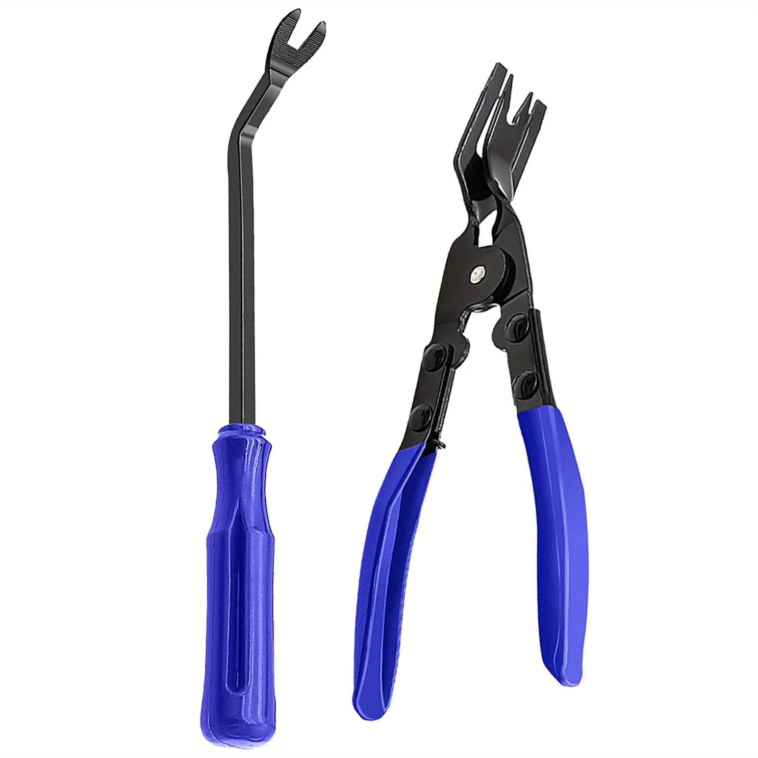 2pcs Car Clip Removal Pliers Tools Auto Body Panel Door Fastener Push Pin Trim Removal Tool Kit Automotive Pry Tool Repair Set