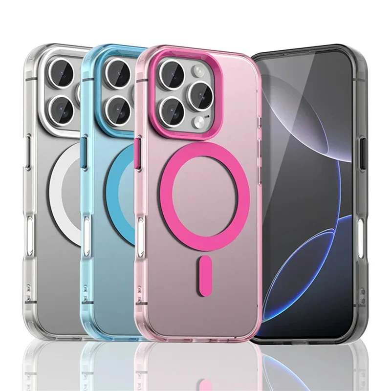 

Чехол Skin Feeling для Magsafe для iPhone 16, 13, 12, 11 Pro Max, чехлы для беспроводной зарядки для iPhone 15, 14 Pro Max 16 Plus, задняя крышка