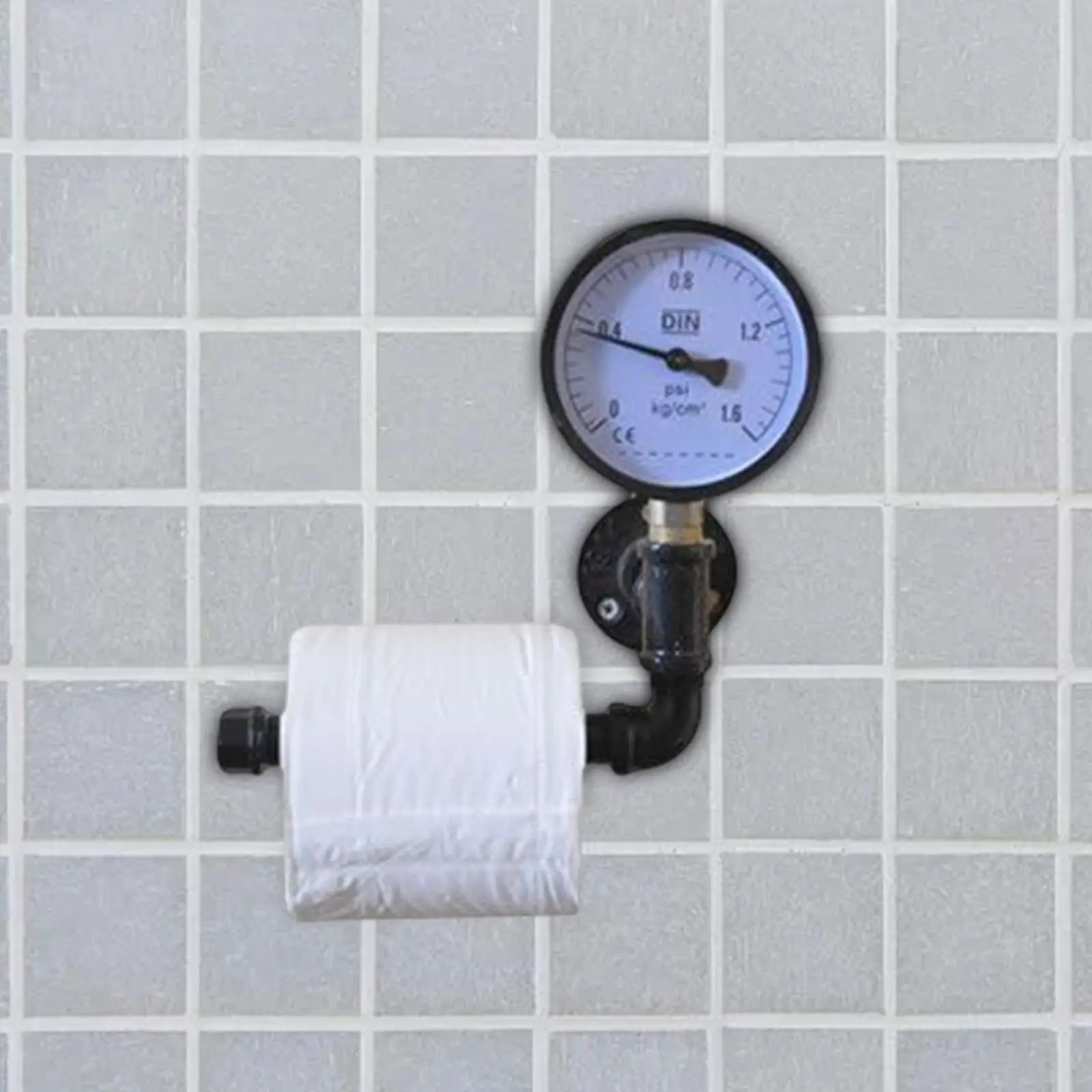 

Bathroom Set Rustproof Holder with Towel Hooks Wall Mounted