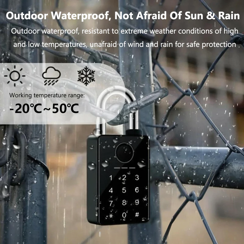 Tuya قفل الباب الذكي قفل بصمة كلمة المرور APP بطاقة مفتاح فتح 7 مللي متر 10 مللي متر قفل ذكي قفل إلكتروني مقاوم للماء #4