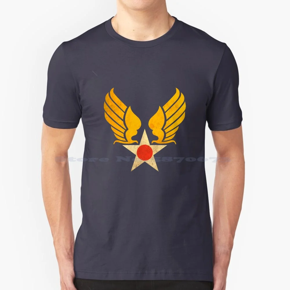 Hap Arnold Wings-Vintage Look T Shirt 100% Cotton Tee Us Army Air Corps Hap Arnold Wings Historic Usaaf Insignia Arnold Symbol