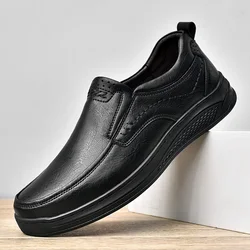 Genuine Leather Men Shoes slip on Casual Men Loafers outdoor Breathable Office Formal Shoes Men Designer Slip on Driving Shoes