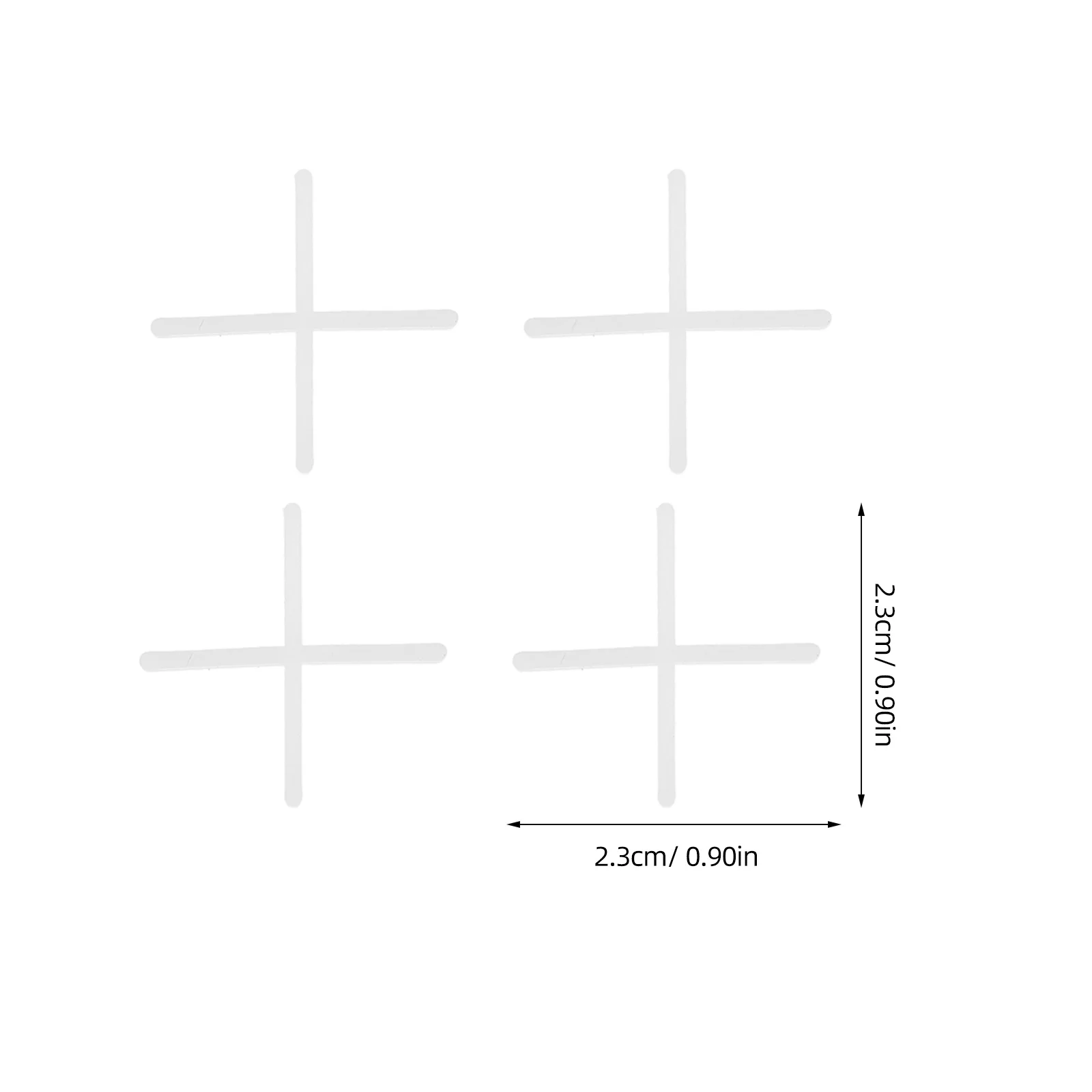 500 قطعة فواصل بلاط على شكل متقاطع فاصل تسوية بلاط سيراميك قابل للاستبدال أدوات تسوية بلاستيكية صغيرة مناسبة لجدار الأرضية