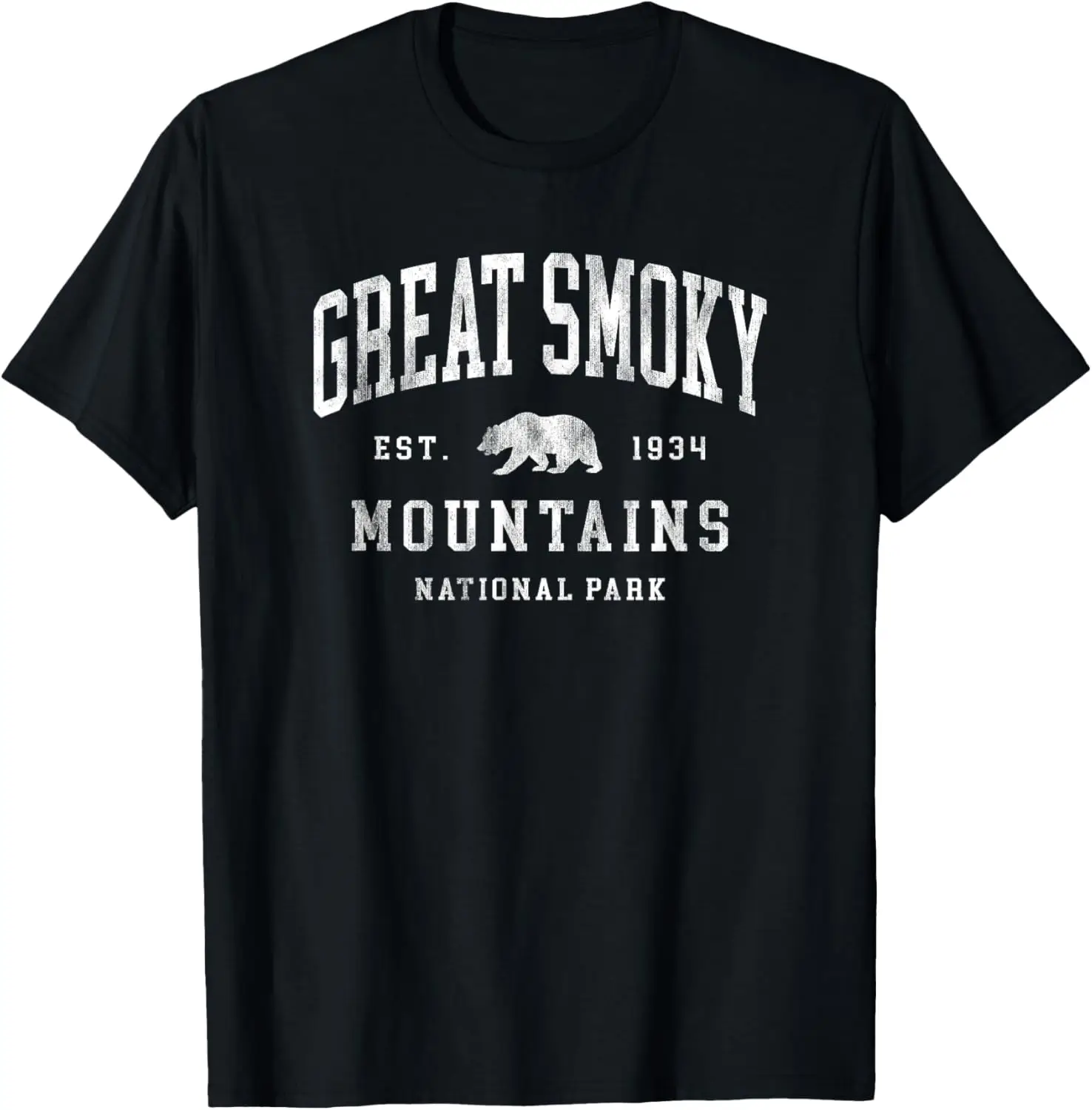 Vintage Smoky Mountains National Park Mens Womens Kids T-Shirt Tee – Soft, & 100% Cotton Trendy Y2K Short-Sleeve Tee-Soft,