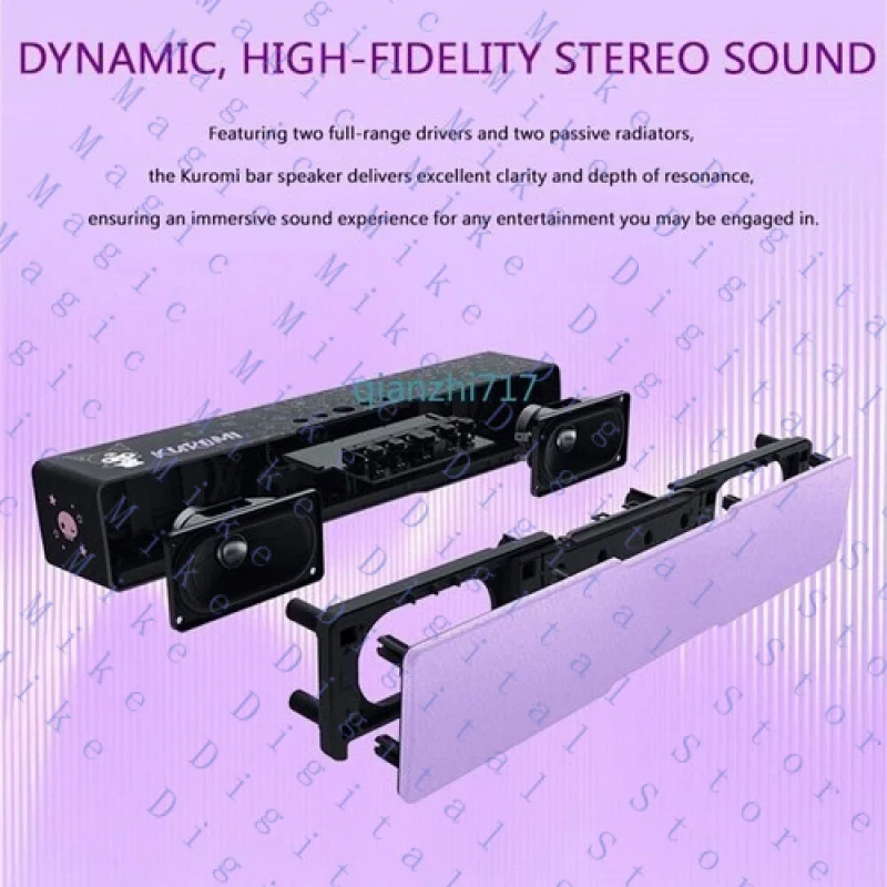 UU  for Razer x Sanrio Kuromi Leviathan V2 X Wireless RGB Gaming Soundbar Speakers