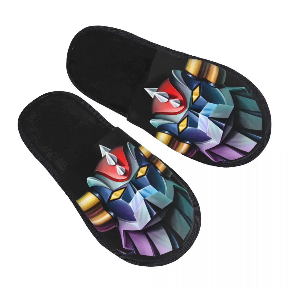 Custom Grendizer Goldrake UFO Robot Cozy Scuff Memory Foam Slippers Women Anime Manga Spa House Shoes