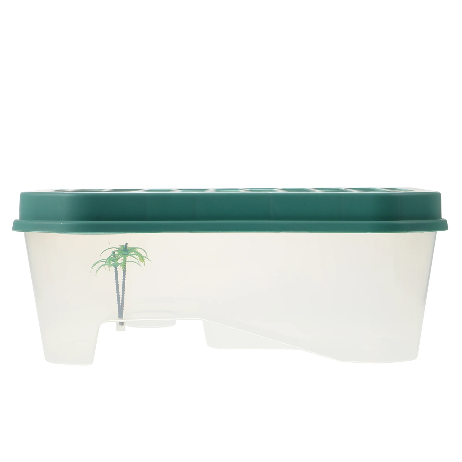 1Set Turtle Tank with Basking Platform Premium Plastic Reusable Container for Tortoise Exercise and Daily Food Storage Household