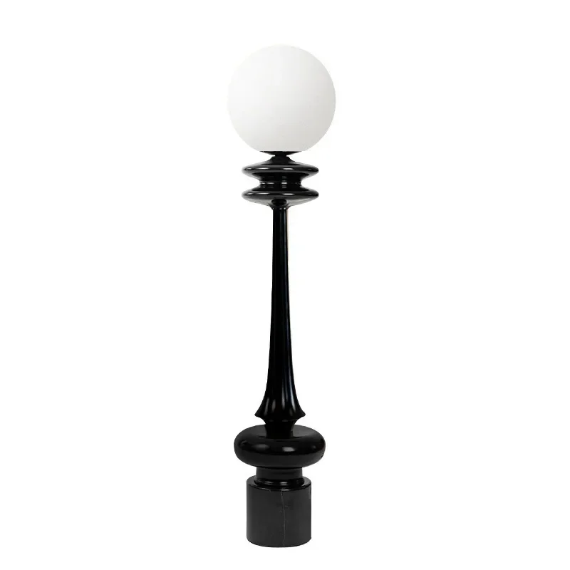 

Medieval style living room floor black retro bedroom study round ball lamp art chess sofa ambient lamp
