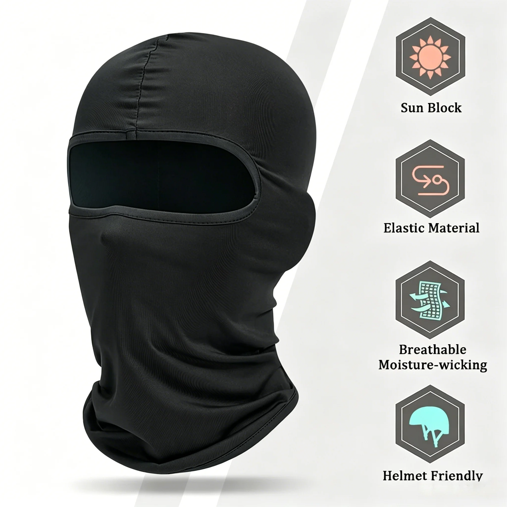 1PCS Men Bicycle Balaclava Full Face Mask Hiking Cycling Windproof Breathable Sun Protection Hat Motorcycle Helmet Liner Hat
