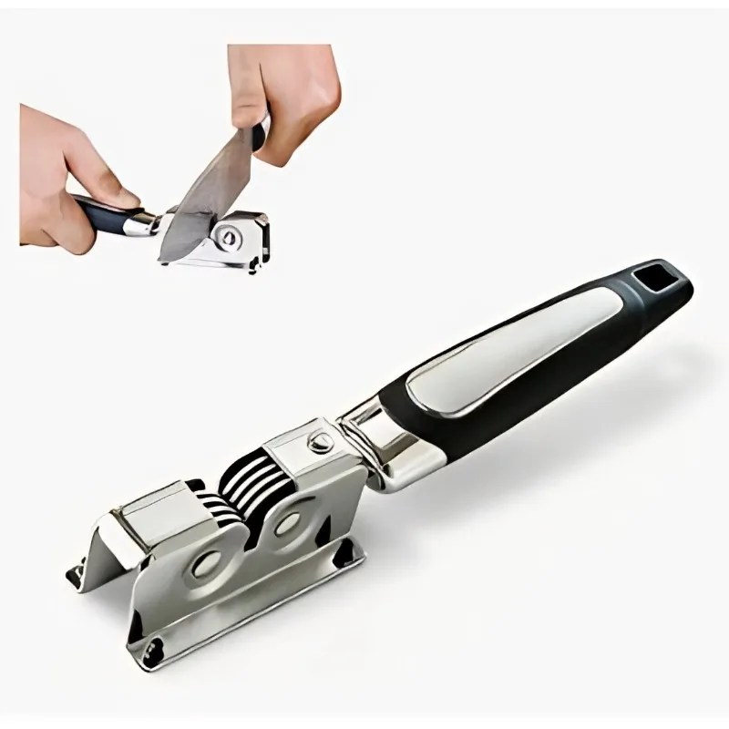 Black Gray Grinding Disc Roller Sharpener Diamond Agate Whetstone Sharpening Kit 15 20 Degree For Kitchen Knives