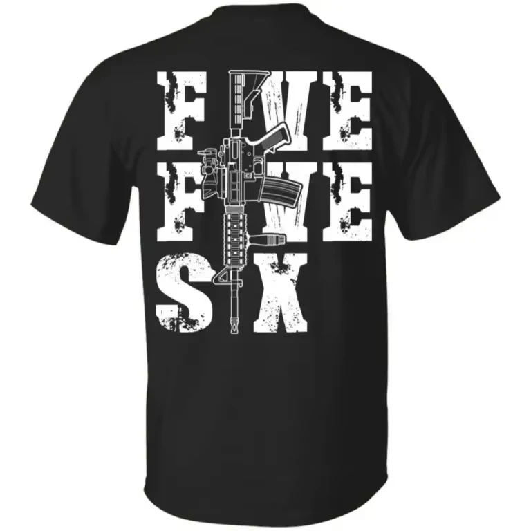 2026 New Five Six 5.56 AR-15 Rifle T-Shirt Cotton O-Neck Summer Short Sleeve Casual Mens T-shirt