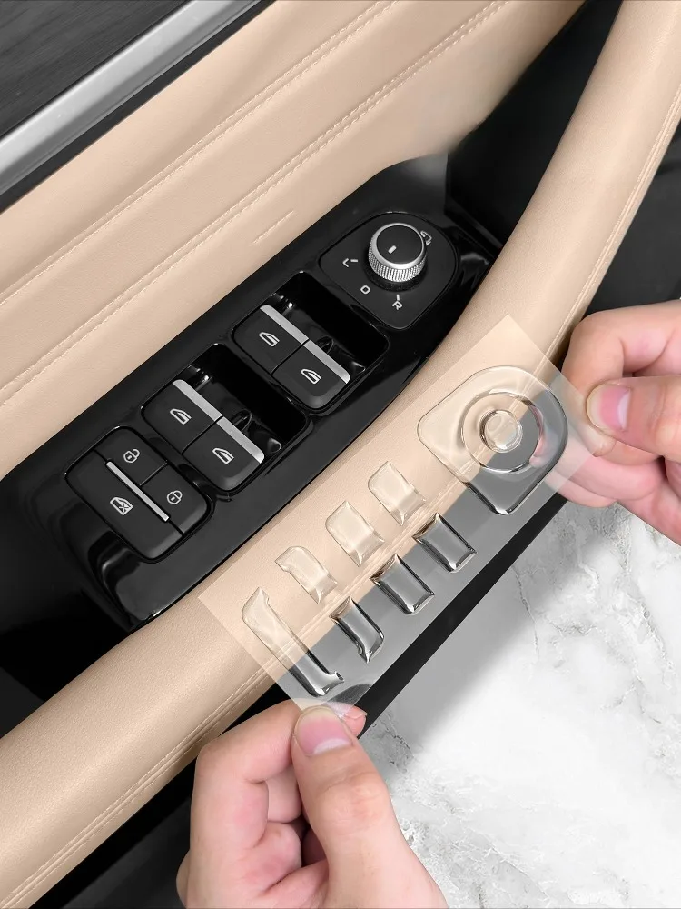 

For Geely Monjaro KX11 Xingyue L 2025 Car Window Lift Panel Button Protective Sticker Steering Wheel Button Epoxy Stickers Patch