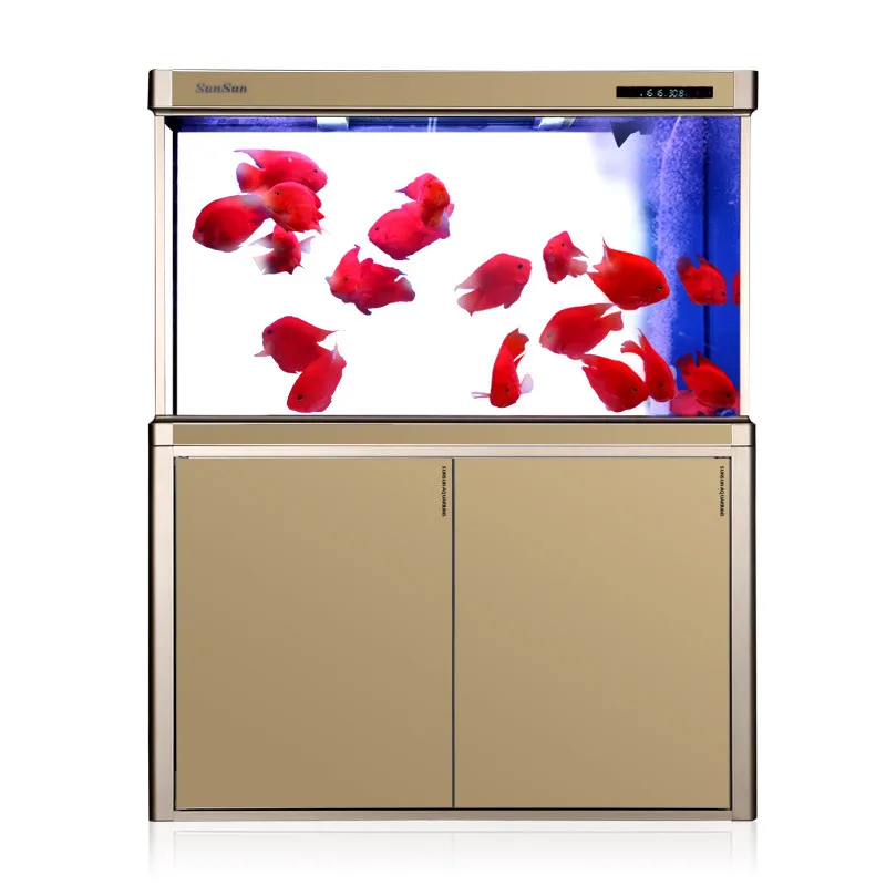 SUNSUN المناظر الطبيعية الكبيرة الفلفل الحار الأحمر أروانا خزان حوض السمك مبسطة أسفل تصفية خزان الأسماك HWF #2