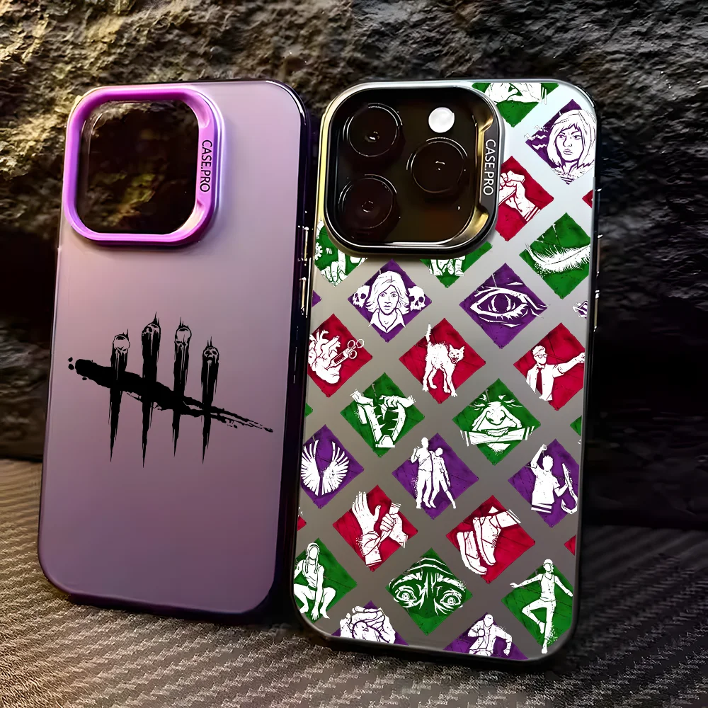

Game D-Dead By D-Daylight Phone Case For IPhone 16 15 14 13 12 11 Pro Max Black Matte Multicolor Laser Metallic Aurora Funda