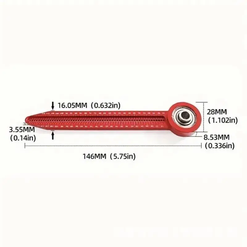 360° Woodworking Compass Scriber for Accurately Drawing Circular or Arc line with Hole Position and Scale