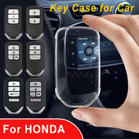 TPU Transparent Car Key Case Cover for Honda Accord Civic CR-V Fit HR-V Pilot EX Odyssey Crosstour Ridgeline Clarity Insight LX