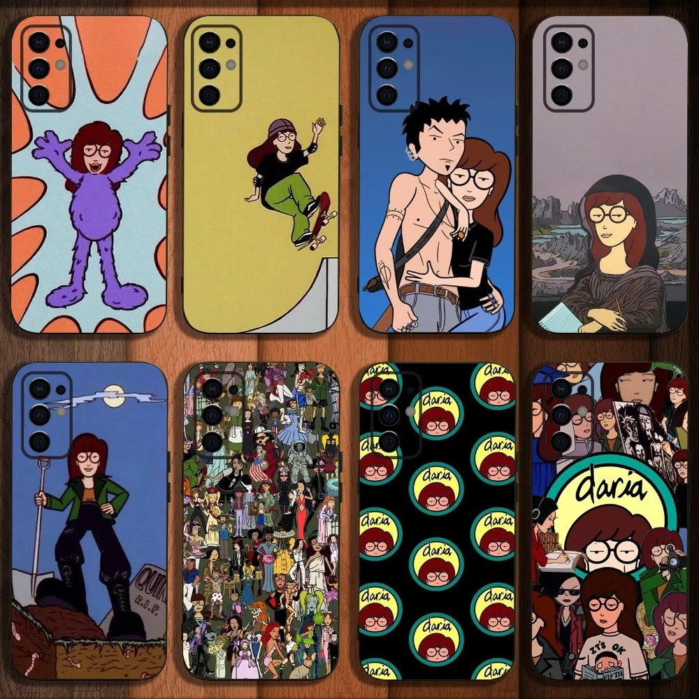 TV Cartoon D-Daria Phone Case For Samsung S24,S21,S22,S23,S30,Ultra,S20,Plus,Fe,Lite,Note,10,9,5G Black Soft Cover