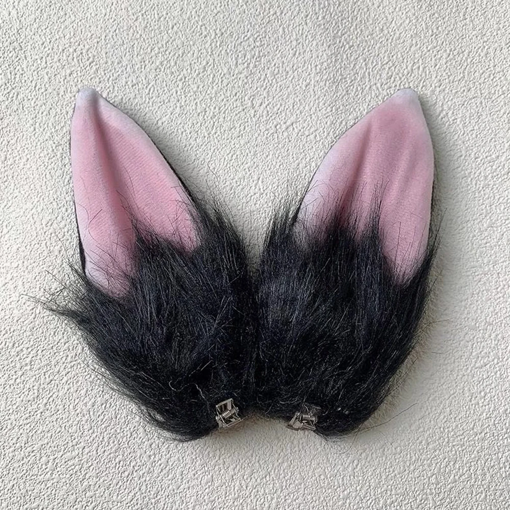 2pcs/Set Plush Rabbit Ear Hair Clips Sweet Bunny Barrettes Hairpins For Women Girls Easter Halloween Cosplay Party Decorations