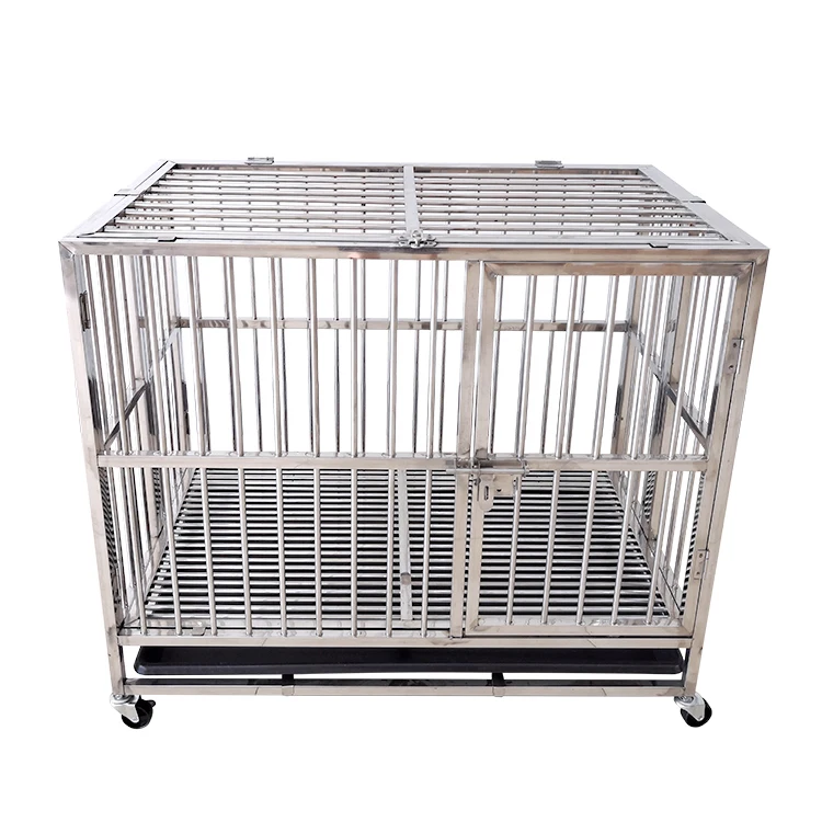 LIZE Kennel Cage Foldable For Sale Large Dog Outdoor Sturdy Stainless Steel Closed Metal Wire Assembled Crate Pet Cage