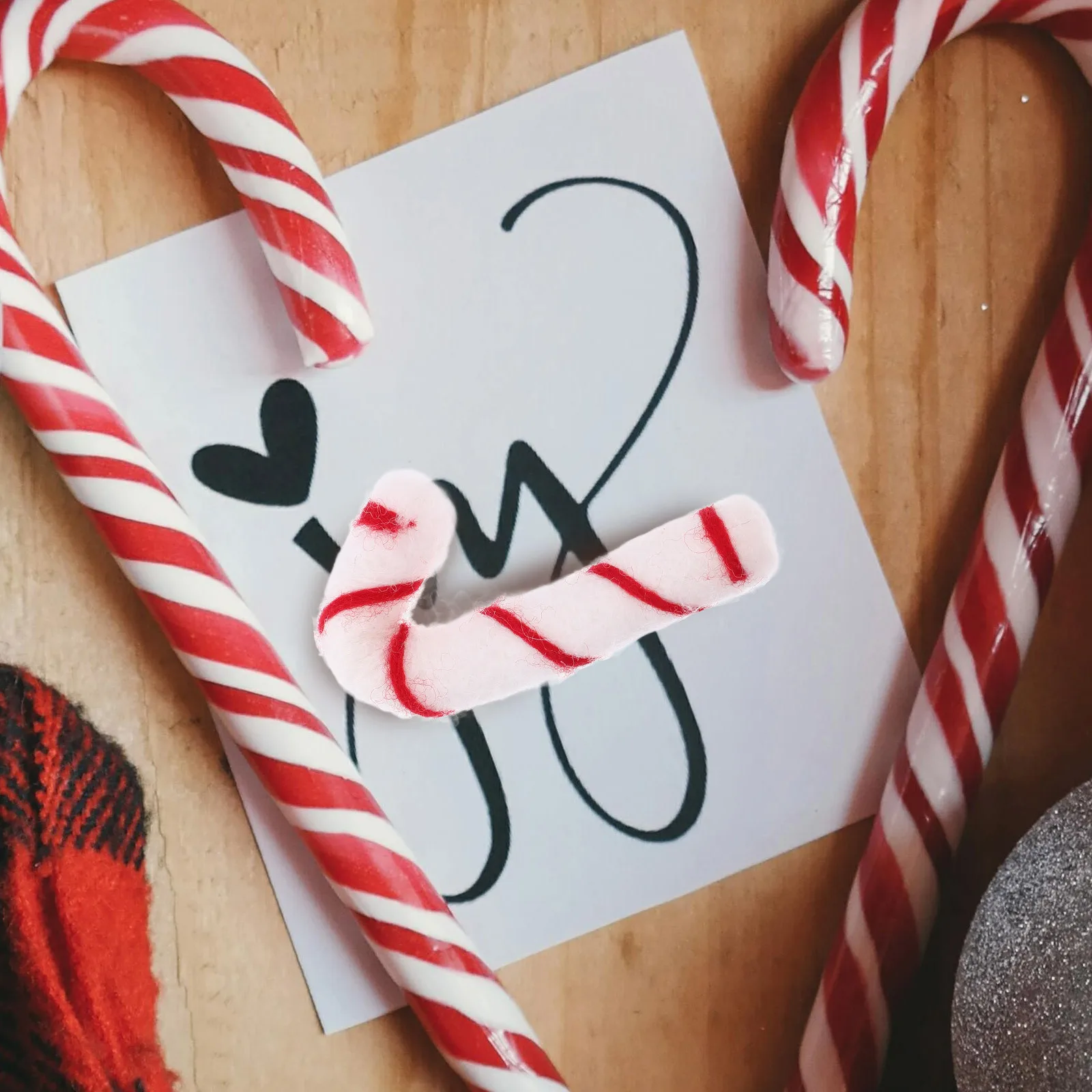 

6Pcs Xmas Candy Cane Charms DIY Mini Christmas Ornaments for Tree Home Party Decoration Christmas Mini Candy Decorations