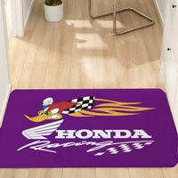 Hondas Black Wing Motorcycle Carpet for Kitchen Mat Floor Mat Room Things to the House Entrance Door Doormat Outdoor Cute Rug