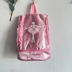 New Ballerina Dance Backpack with Personalized Embroidery Custom Name Pink Tutu Backpack Kids Ballet School Toddler Bag