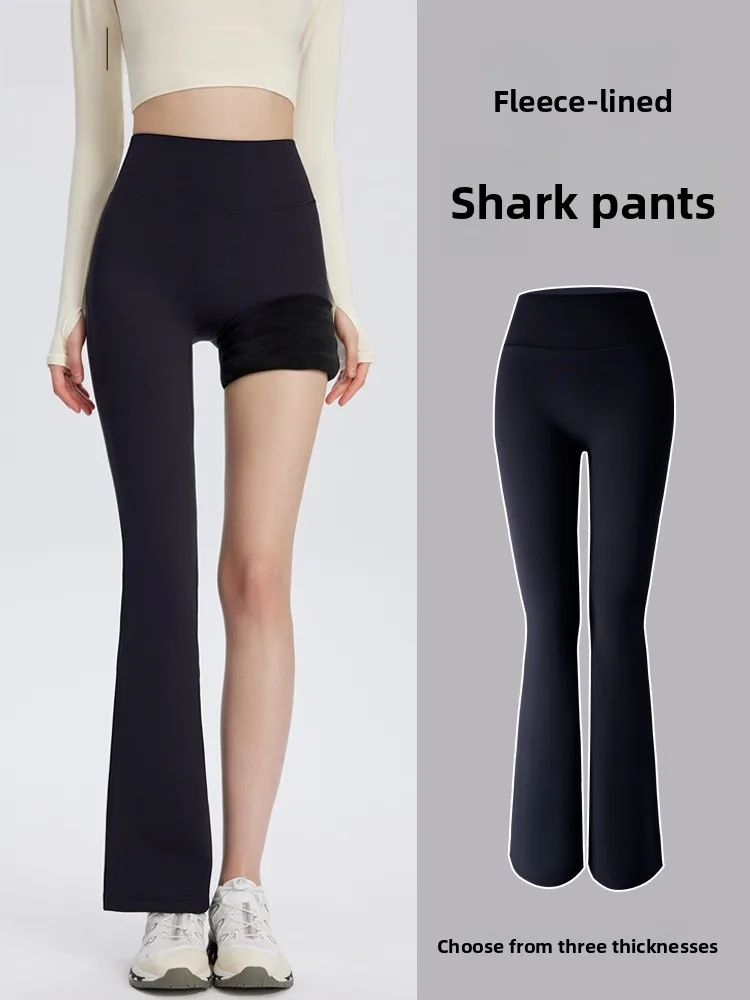 

Женские брюки для йоги, брюки из воловьей кожи с подкладкой, расклешенные брюки с высокой талией Spor Bla Bot