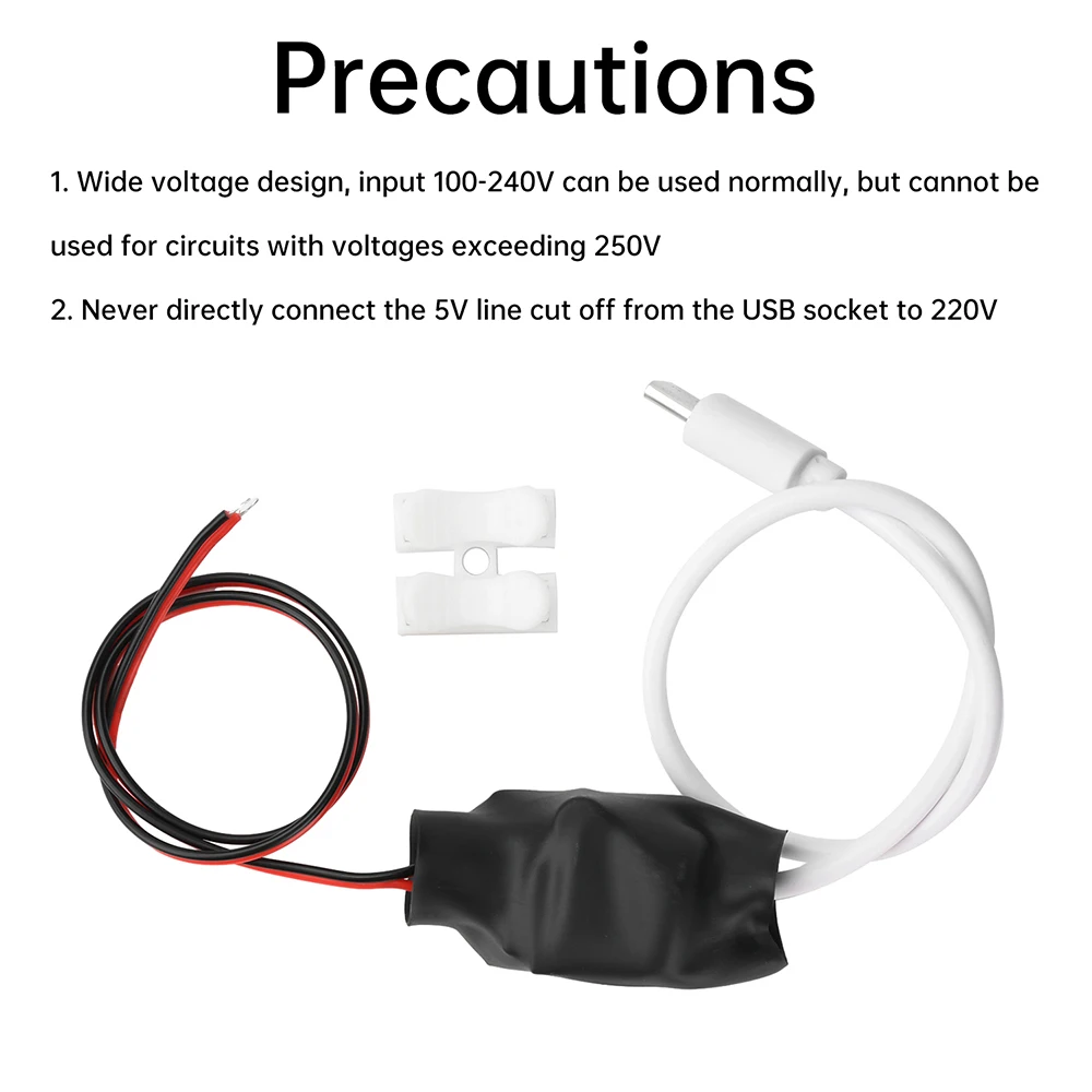 AC 220V to DC 5V 1A 2A Wireless Video Camera Power Transformer Household Power Supply WiFi Monitoring Adapter USB Type-C Buck image 5